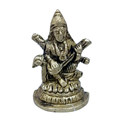 Brass Small Saraswati Collectible Statue Idol KBH04797