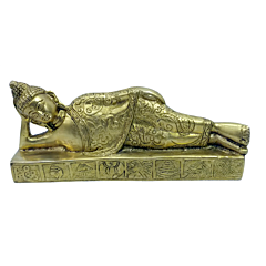 Brass Sleeping Buddha Collectible Figurine KBH04802