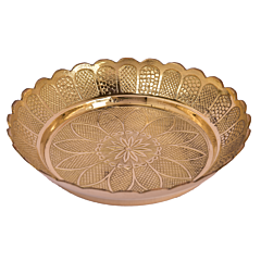 Brass Flower Design Work Plate KBH04958