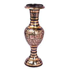 Brass Black Finish Flower Pot Long Medium KBH05025