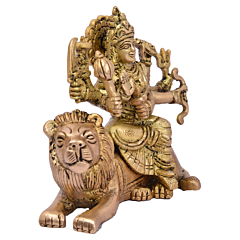 Brass Sitting Ambe Maa Statue Idol KBH05117