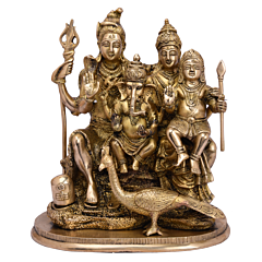 Brass Shiv Family Statue Idol KBH05132