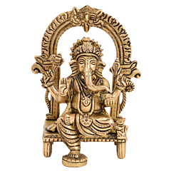 Brass Kaman Ganesh fine finish medium | KBH05143