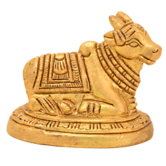 Brass Nandi Medium Statue Idol KBH05255