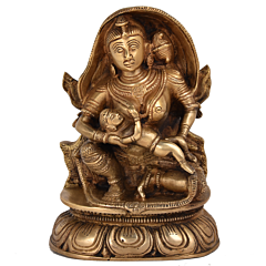 Brass Mother and Baby Statue KBH05303