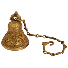 Brass Radha Krishna Wall Hanging Bell KBH05321