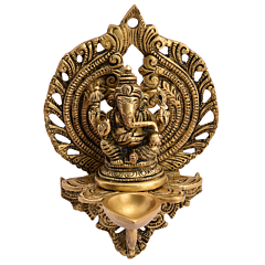 Brass Ganesh Diya Wall Hanging KBH05338