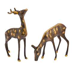 Brass Deer Pair Figurines KBH05394
