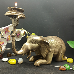 Brass Elephant Candle Stand KBH05441