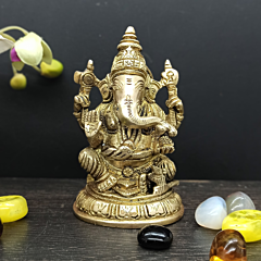 Brass Ganesha Idol KBH05579 
