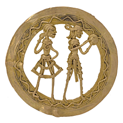 Brass Bastar Art Round Frame KBH05684