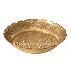 Brass Flower Design Plate KBH05735