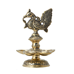 Brass Peacock Diya KBH06434