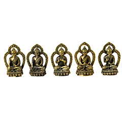 Brass Buddha Mudras Tibet Brass Set Figurines KBH06553