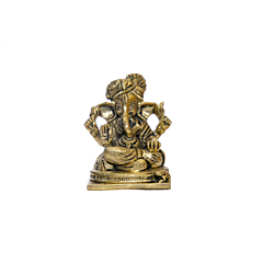 Brass Paghadi Ganesha Statue Idol KBH06641