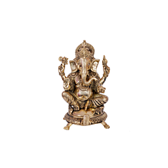 Brass Ganesha on Tortoise Statue Idol KBH06713