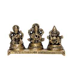 Brass Ganesh Laxmi Saraswati Idol KBH06988