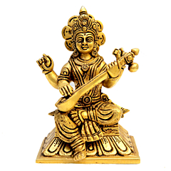 Brass Saraswati Idol 6 Inch KBH07079