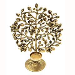 Brass Tree Candle Stand 9 Inch  KBH07084