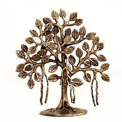 Brass Small Banyan Tree Sculpture 7 Inch  KBH07101