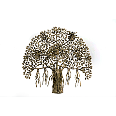Brass Wall Hanging Bird on Banyan Tree KBH07103