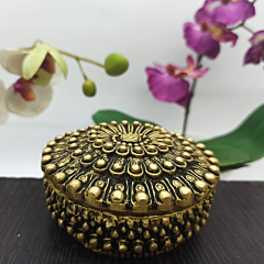 Brass Round Jewelry Box Small KBH07125