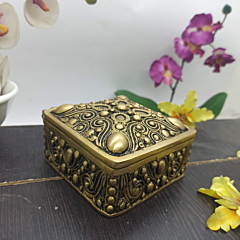 Brass Square Jewelry Box 2 Inch KBH07126