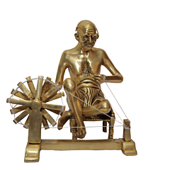 Brass Gandhi Charkha Sculpture KBH07186