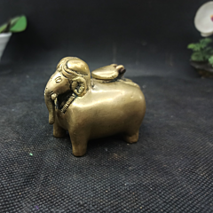 Brass Elephant Ink Pot BH07219
