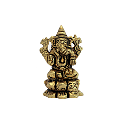 Brass Small Ganesha Idol KBH07227