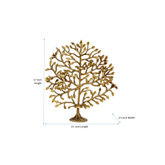 Brass Tree with Two Candle stand and Two Birds KBH07271