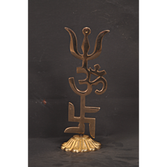 Brass Trishul and Swastik Small KBH07285