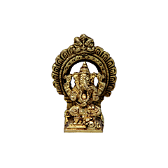 Brass Kaman Small Ganesh Idol KBH07301