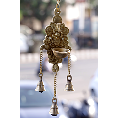 Brass Ganesh Wall Hanging Diya KBH07318