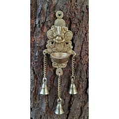 Brass Ganesh Wall Hanging Diya BH07318