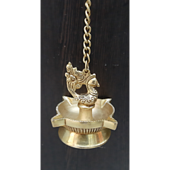 Brass Diya with Peacock BH07356