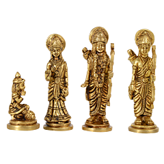 Brass Ram Darbar Set Idol KBH07359