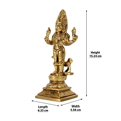 Brass Kalbhairav Idol 6 Inch KBH07366