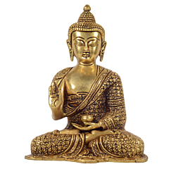 Brass Meditating Buddha Idol KBH07373