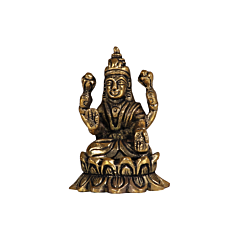Brass Laxmi Kamal Sitting Small Idol KBH07424