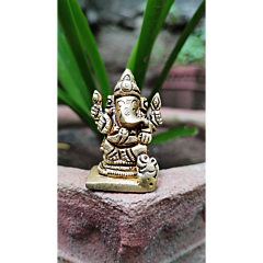 Brass Small Lord Ganesha Idol KBH07434