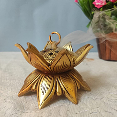 Brass Kamal Dhup Dani Agarbatti Stand KBH07575