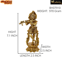 Brass Krishna Idol KBH07910