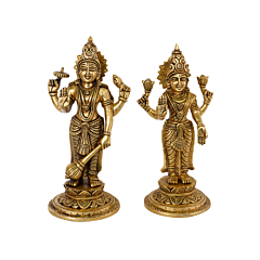 Brass Vishnu Laxmi Idol Set KBH07911