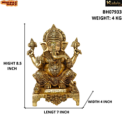 Brass Ganesha Idol KBH07933