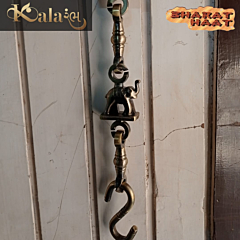 Brass Elephant, Peacock & Horse Design Zula Chain KBH08044