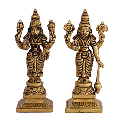Brass Vishnu Laxmi Idol Set KBH08050