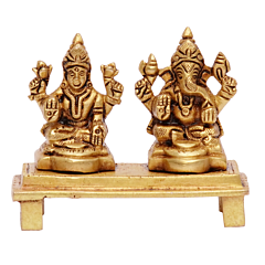 Brass Ganesha & Lakshmi Idol KBH08074