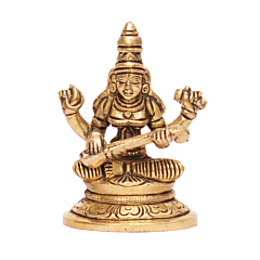 Brass Sarasvati Goddess Idol KBH08089