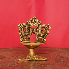 Brass Laxmi Ganesh Deepak  KBH08169